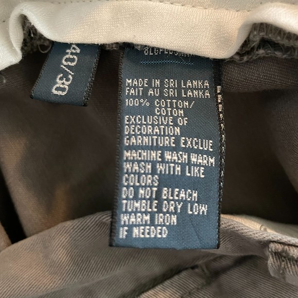 Polo Ralph Lauren Mens 40x30 (29.5") Suffield Pant Gray Chino Flat Front Cotton - Picture 6 of 7